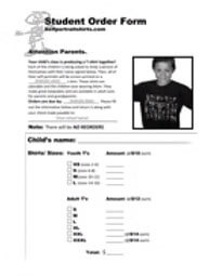 T-Shirt Order Form